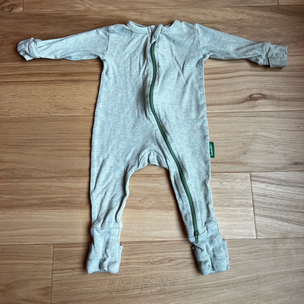 Parade Heather Green 2 Way Zip Romper